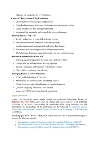 Call for Papers - 7th International Conference on Computer Networks ...