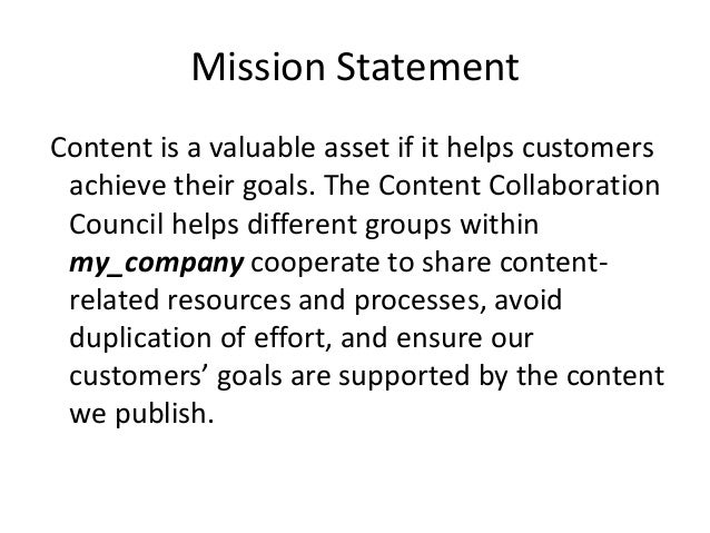 sample mission statements