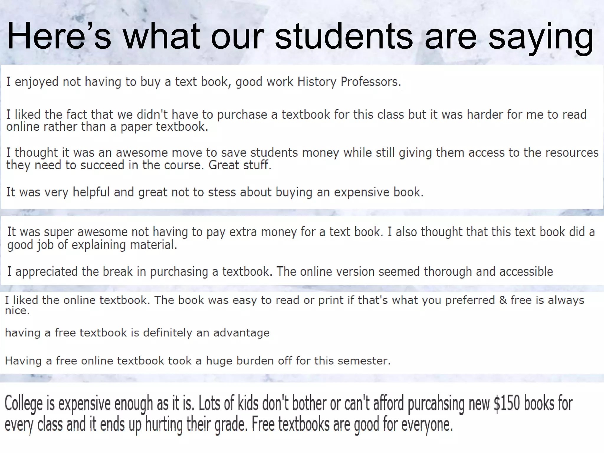 Here’s what our students are saying
 