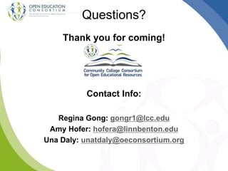Best Practices for Faculty Development to Promote Adoption of OER 