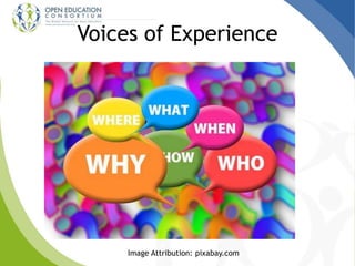 Voices of Experience
Image Attribution: pixabay.com
 