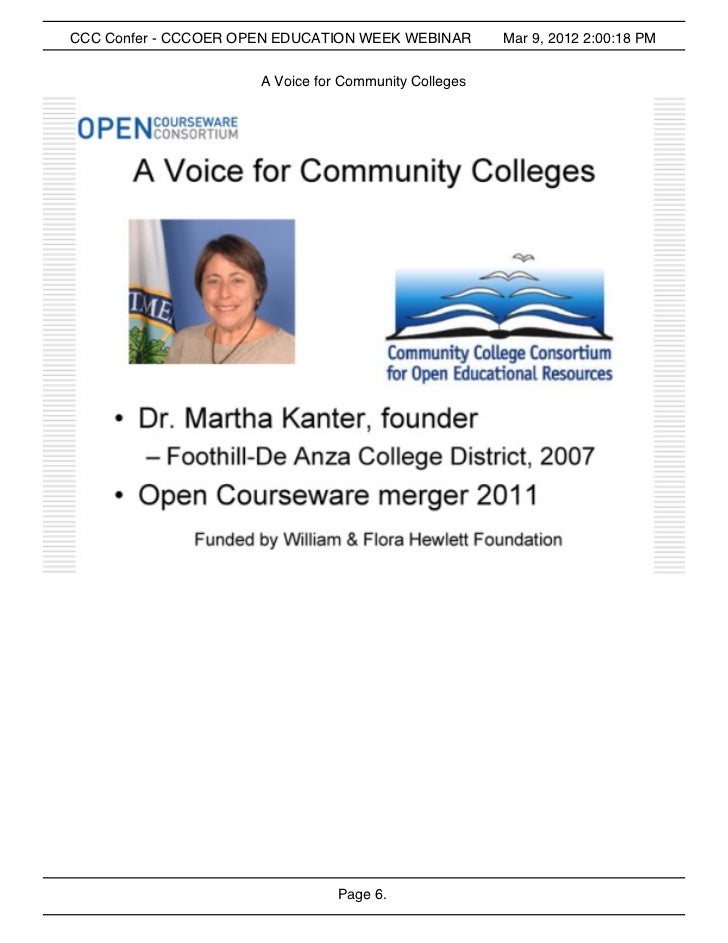 Cccoer The Importance Of Open Education At Community Colleges