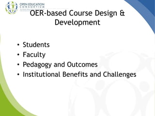 OER-based General Education
Wm. Preston Davis, EdD
Director, Extended Learning Institute
 