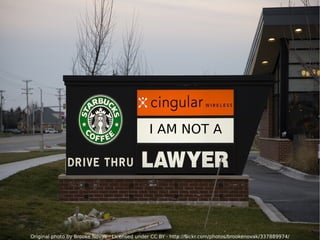Original photo by Brooke Novak · Licensed under  CC BY  ·  http://flickr.com/photos/brookenovak/337889974/ I AM NOT A 
