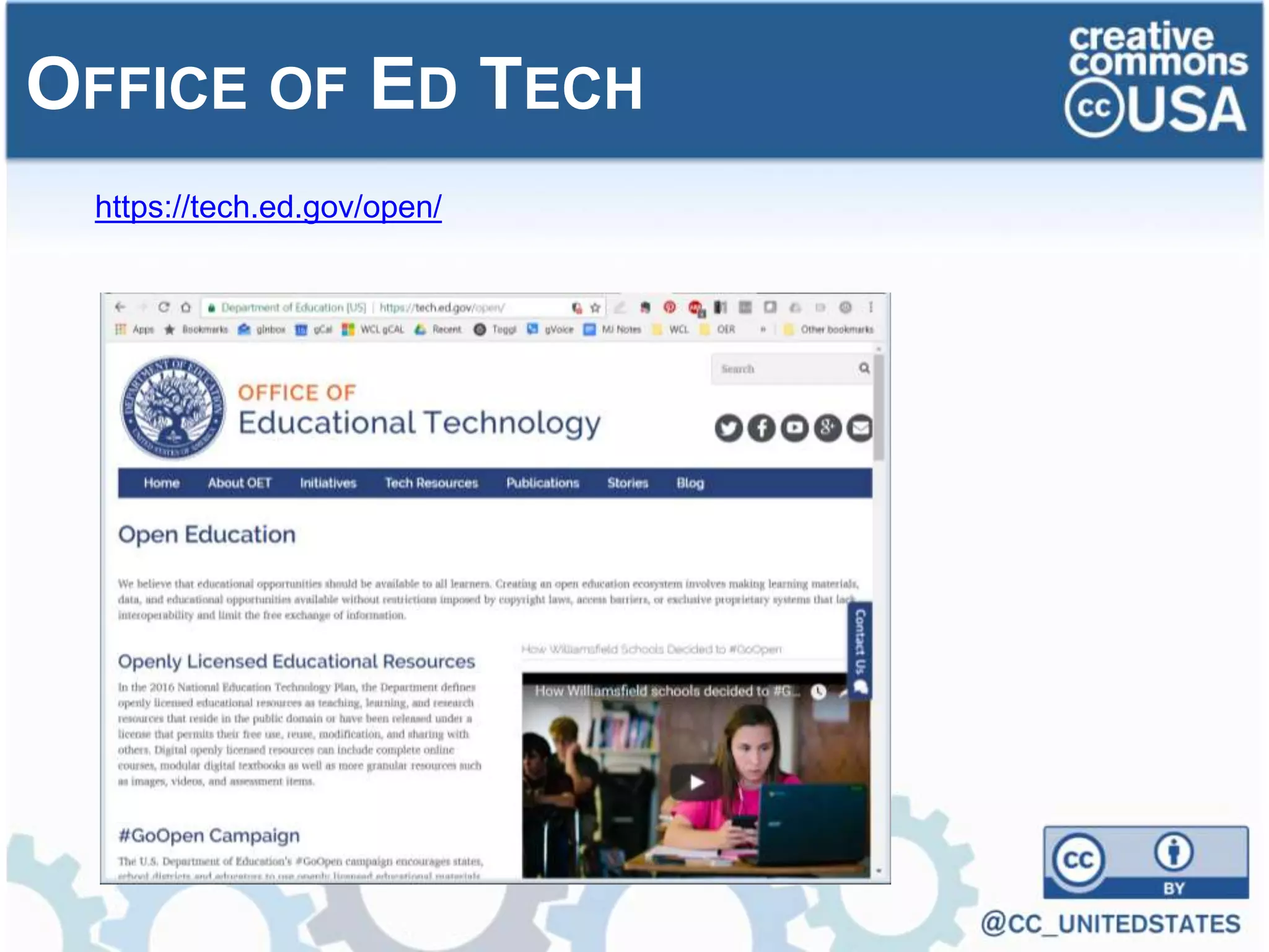 OFFICE OF ED TECH
https://tech.ed.gov/open/
 