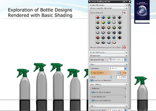 Exploration of Bottle Designs Rendered with Basic Shading 
