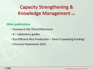 Climate Change and Capacity Strengthening Area