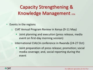 Climate Change and Capacity Strengthening Area