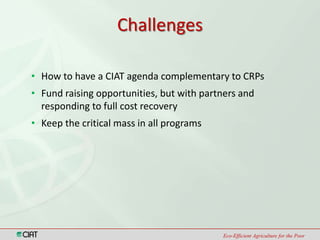 Climate Change and Capacity Strengthening Area