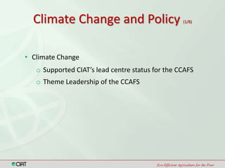 Climate Change and Capacity Strengthening Area
