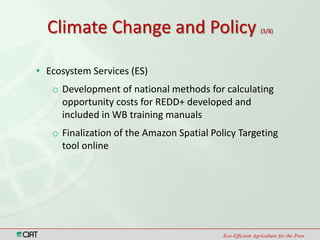 Climate Change and Capacity Strengthening Area