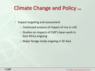 Climate Change and Capacity Strengthening Area