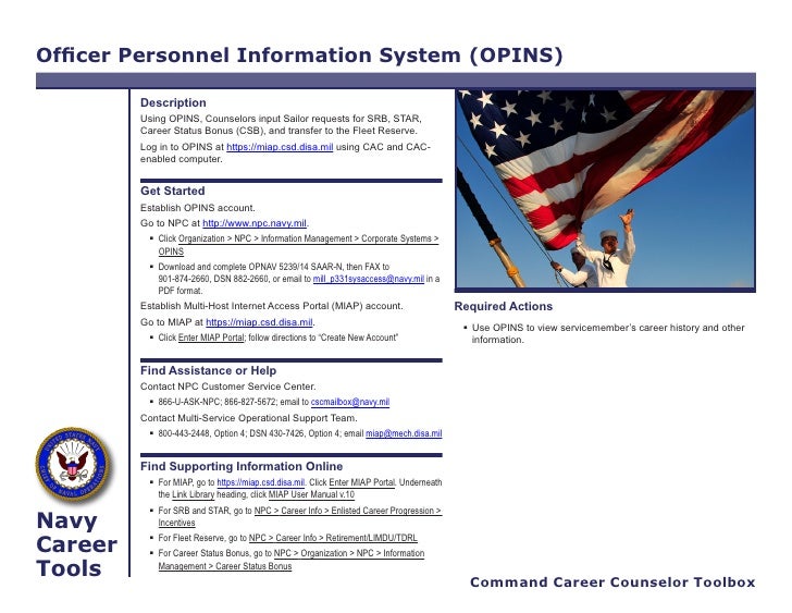 CCC TOOL BOX (Navy Counselor Procedures)