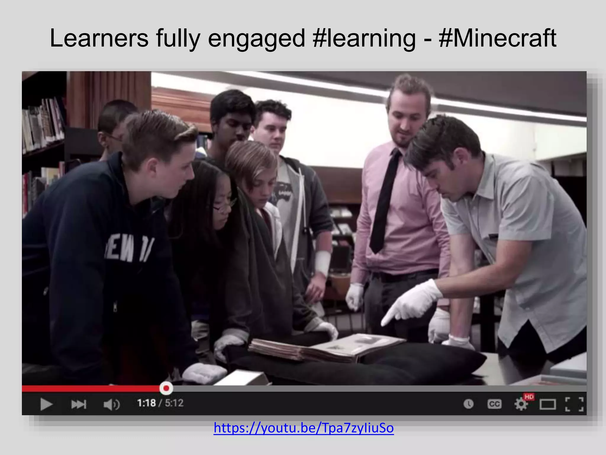 Learners fully engaged #learning - #Minecraft
https://youtu.be/Tpa7zyIiuSo
 
