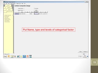 Put Name, type and levels of categorical factor
19
 