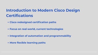 CCDP Certification vs Modern Cisco Design Certifications | PDF