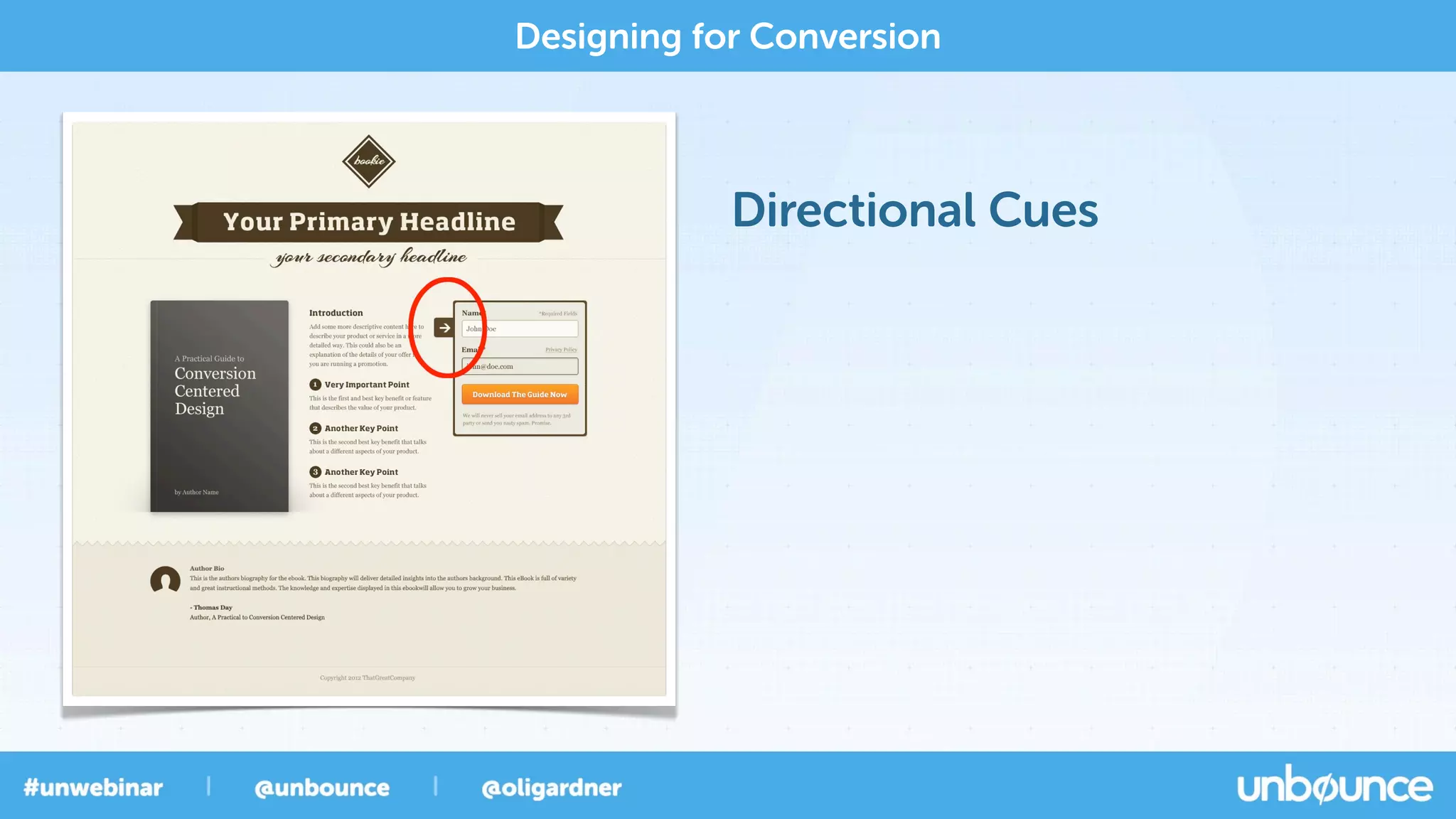Directional Cues
Designing for Conversion
 