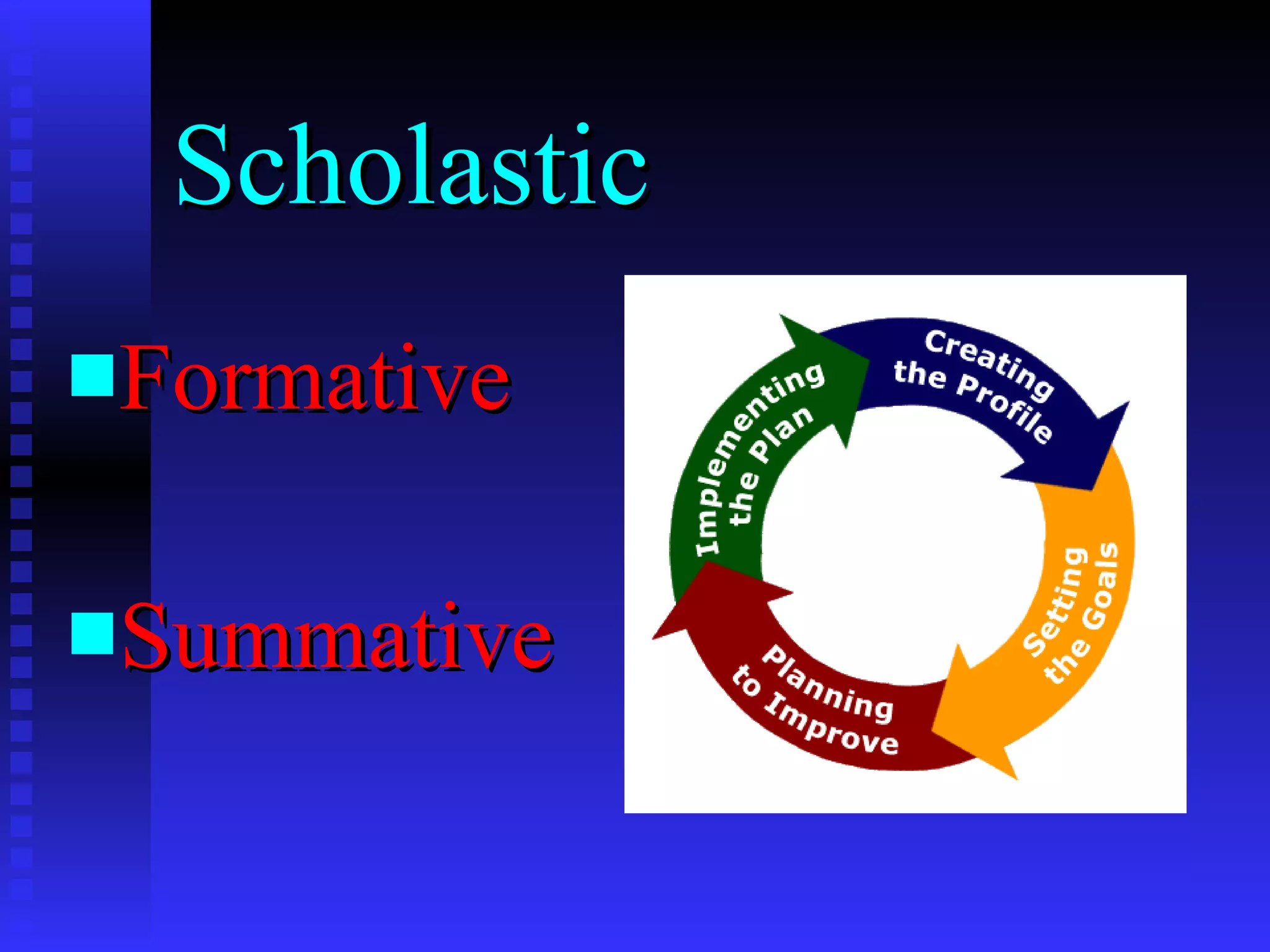 Scholastic Formative Summative 