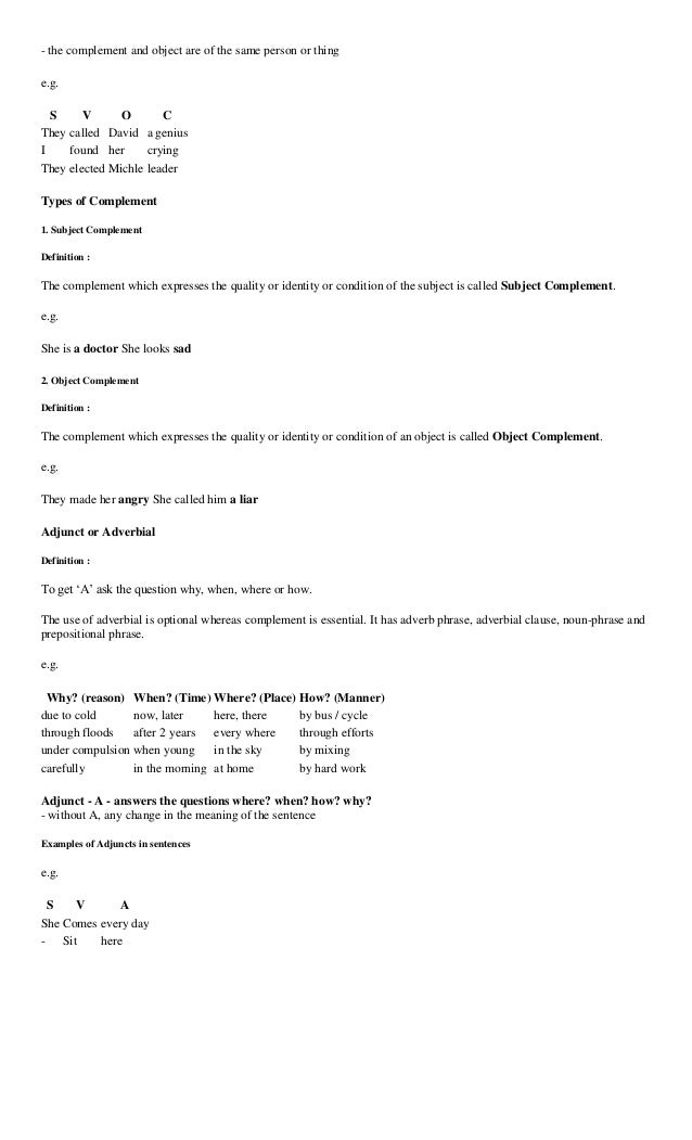 Sentence pattern