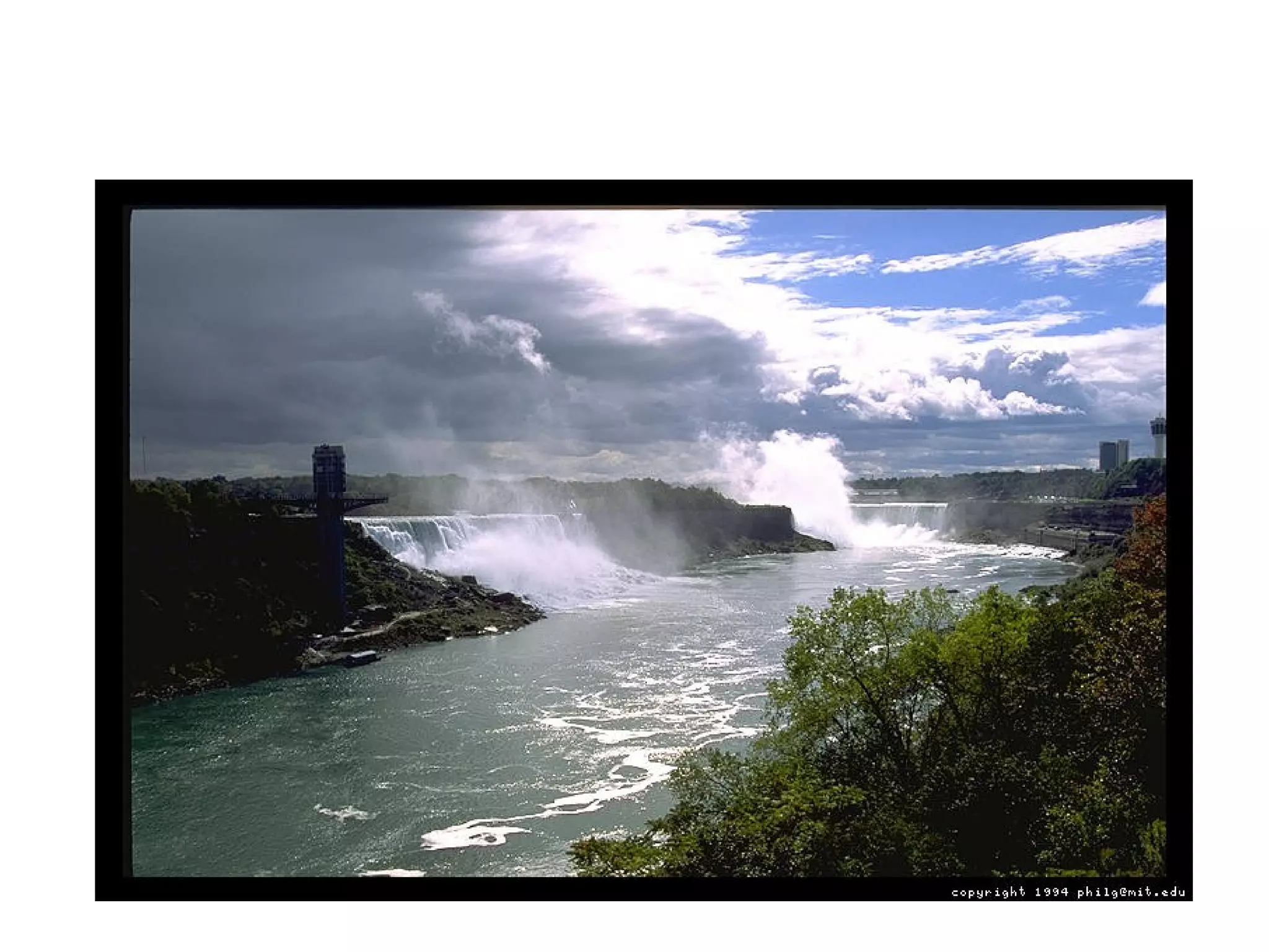 Both falls…the falls help to produce HEP
 