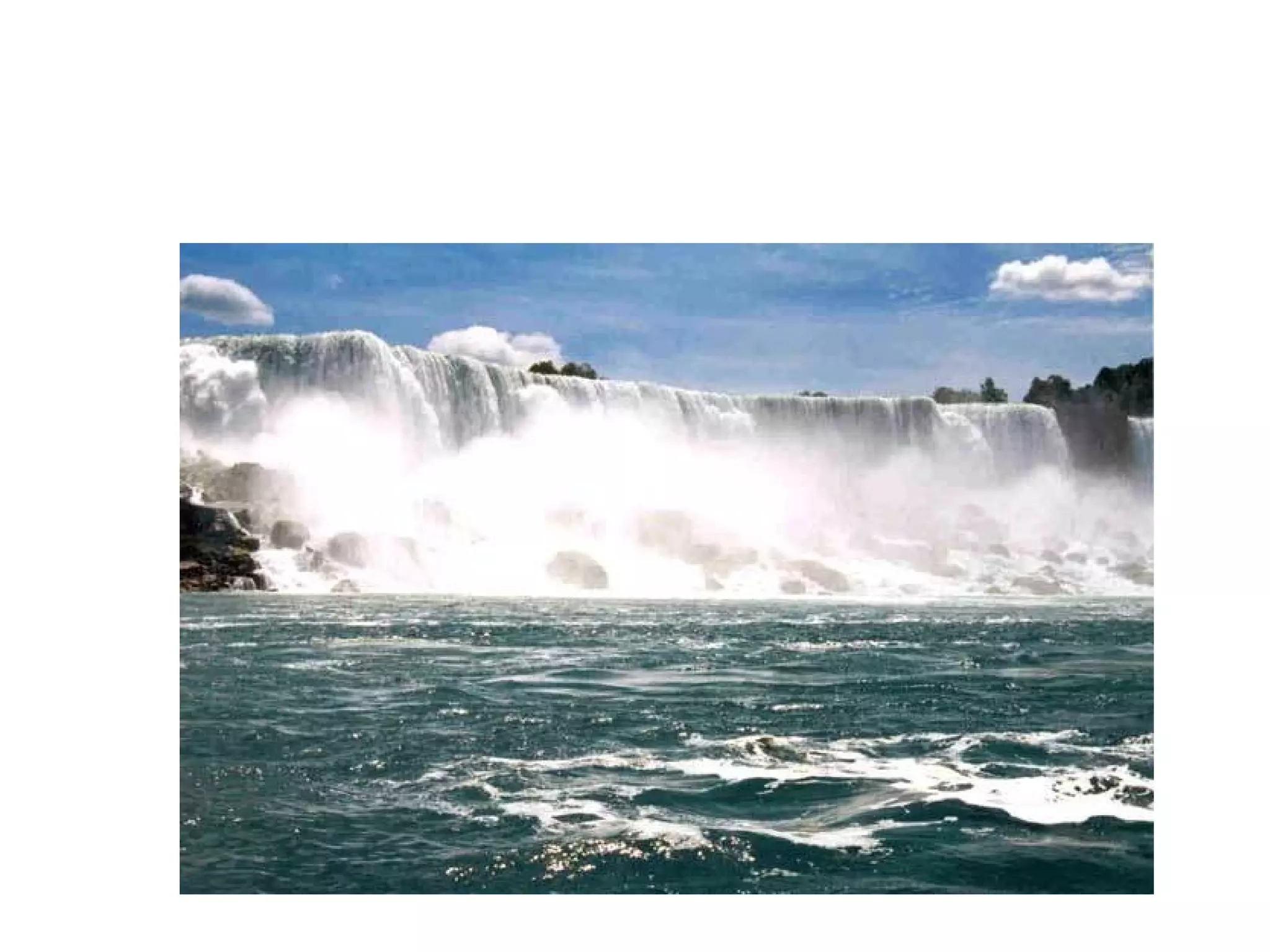 The falls erode back at a rate of 1.5 meters
a year
 