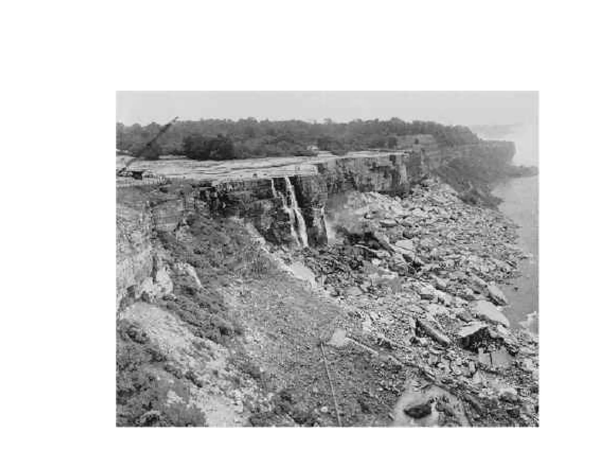 The Falls were stopped in 1969 to see if debris could be removed to improve the look !!
 