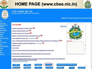 HOME PAGE (www.cbse.nic.in)




                              77
 