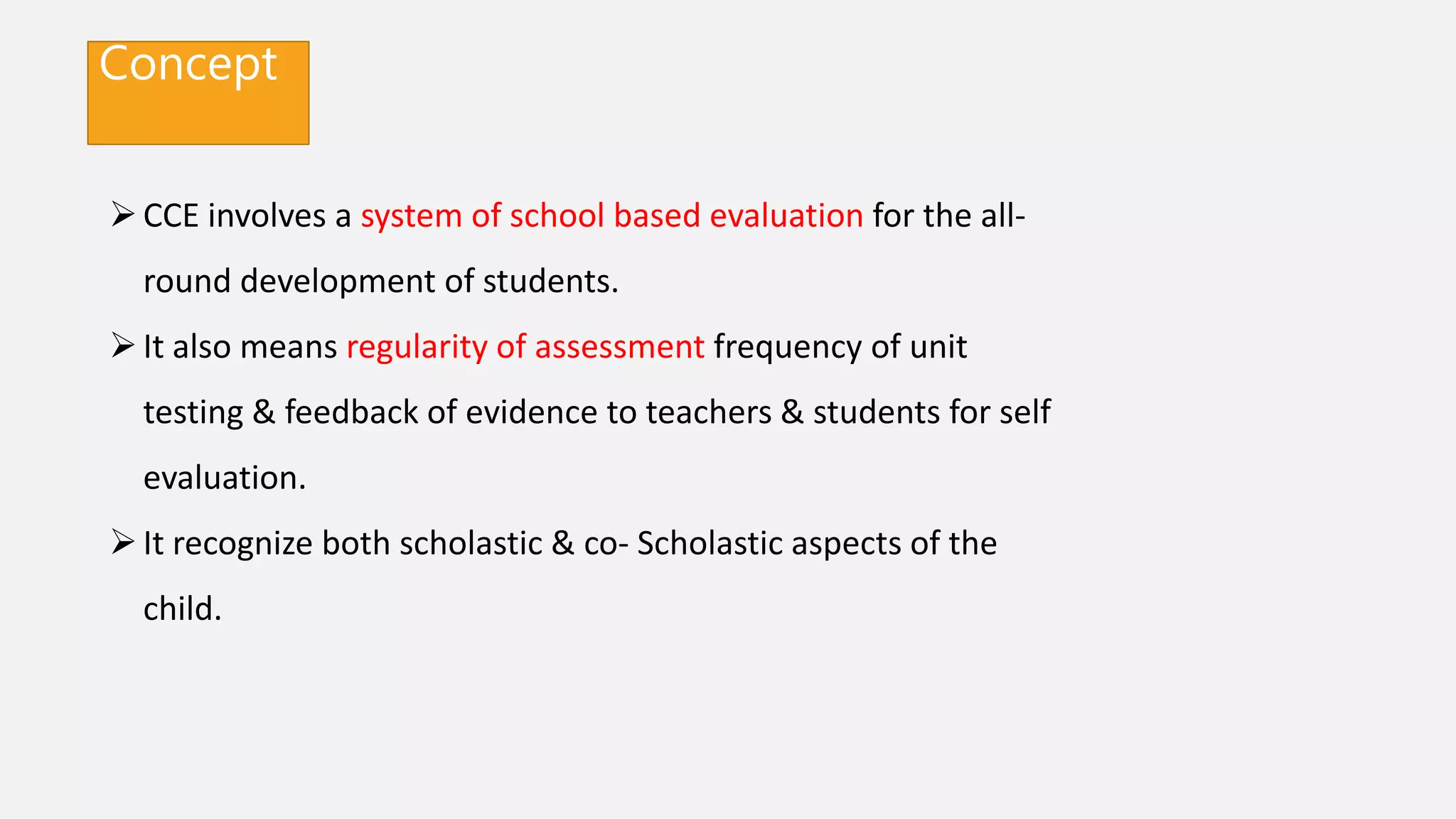 Continuous Comprehensive Evaluation Ppt