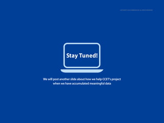 Copyright © 2013 Samsung SDI. All rights reserved

Stay Tuned!

We will post another slide about how we help CCET’s project
when we have accumulated meaningful data

 