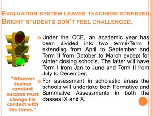 CLASS I TO X
Academic year will have 2 terms –
FIRST TERM : FA I + FA II + SA I
April to September
SECOND TERM: FA III + F...