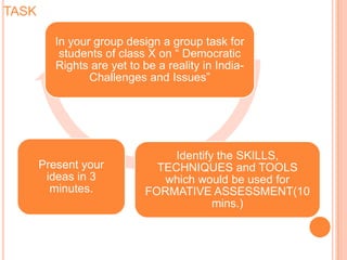 THINKING SKILLS – A
CHECKLIST
 Does the student show creativity during class activities? Does she/he
accept the challenge...