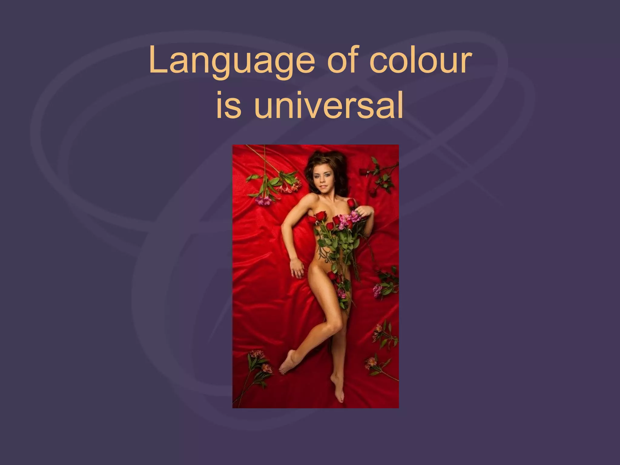 Language of colour
   is universal
 
