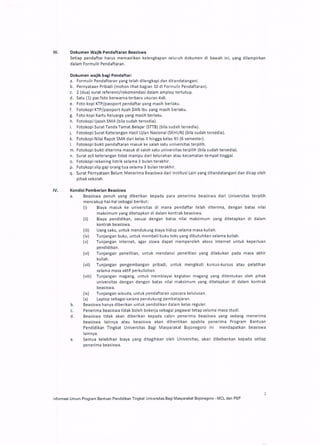 INFO BEASISWA SAMPOERNA FOUNDATION