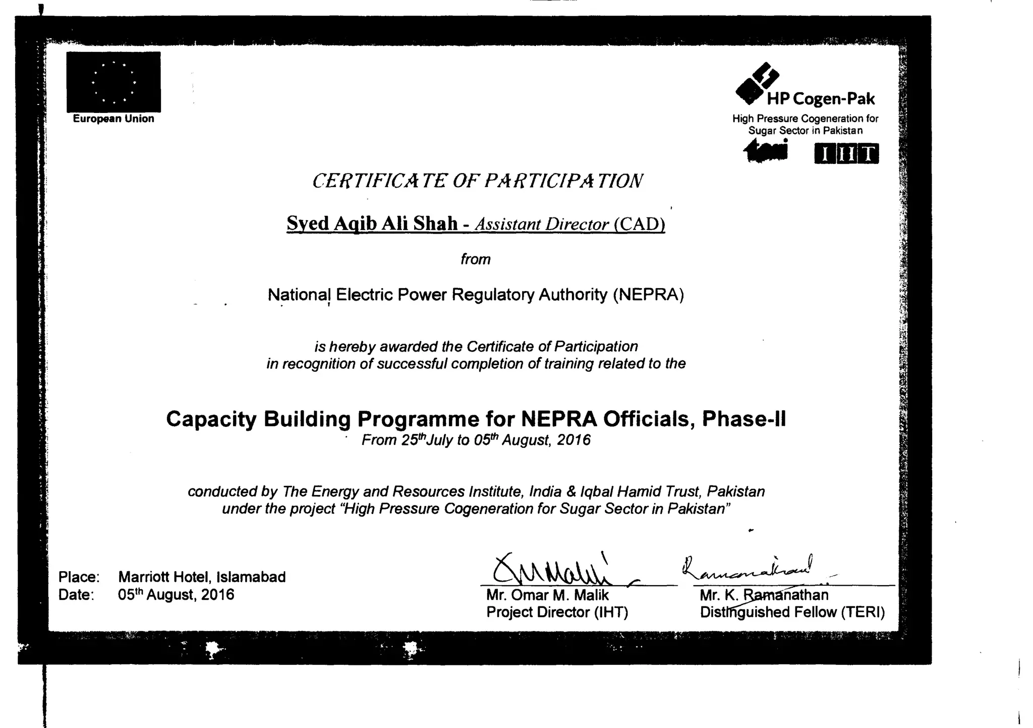 Certificate Traininig PDF islamabad-hotel-is-our-distinctive-guest-recognition-program