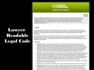 Lawyer 
Readable
Legal Code
 