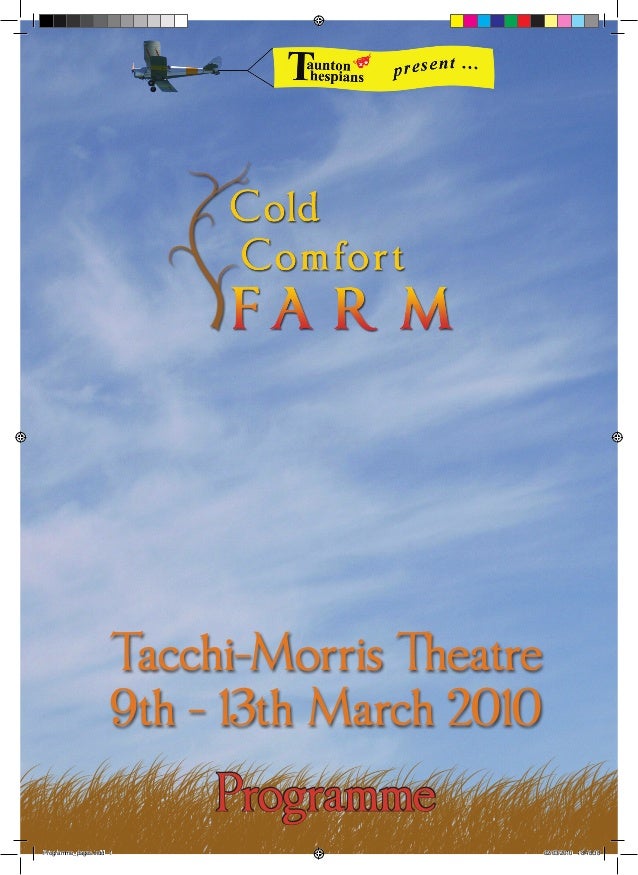 Programme For Taunton Thespians Production Of Cold Comfort Farm