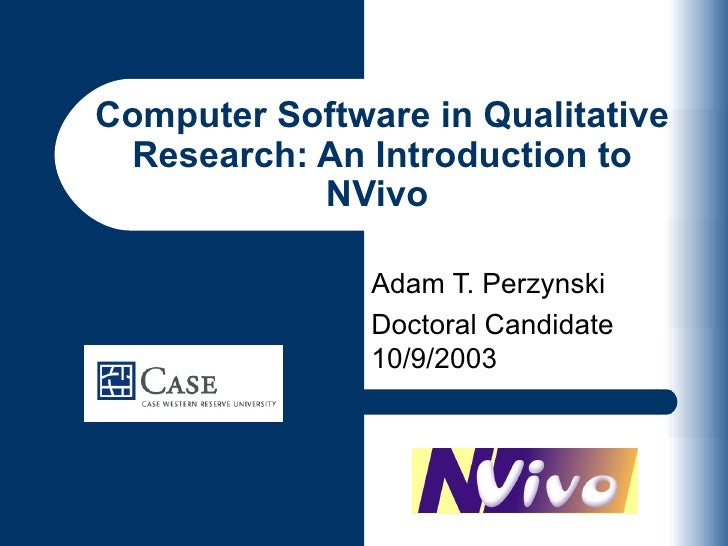 Computer Software In Qualitative Research An Introduction To Nvivo