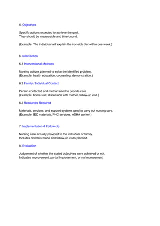CHN care plan - Dr. Sudhadevi Sadanandan | PDF