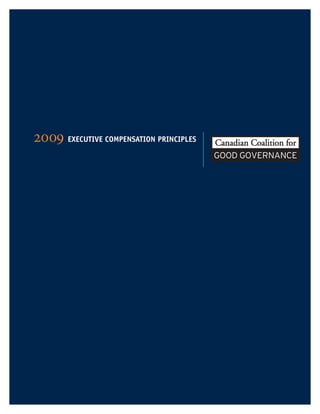 2009 EXECUTIVE COMPENSATION PRINCIPLES
 
