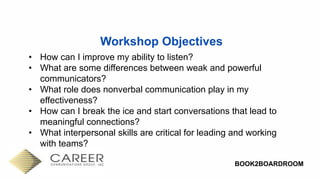 Interpersonal Skills: Creating and Building Powerful Connections