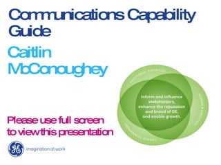 Communications Capability Guide Caitlin McConoughey 
