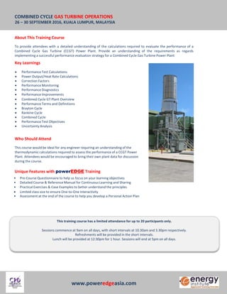 Combined Cycle Gas Turbine Operations | PDF