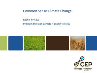 Common Sense Climate Change

Rachel Myslivy
Program Director, Climate + Energy Project
 