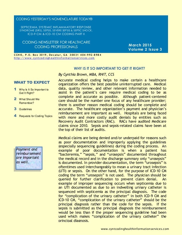 Cchis March Newsletter 2015