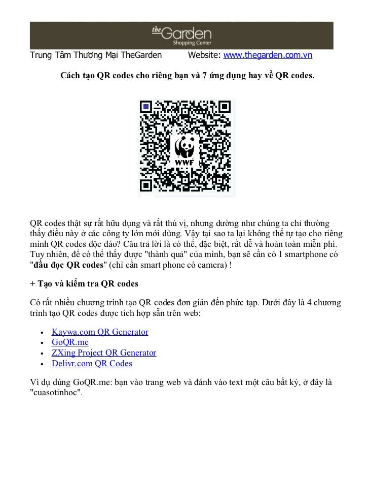 Cách tạo qr codes cho riêng bạn và 7 ứng dụng hay về qr codes