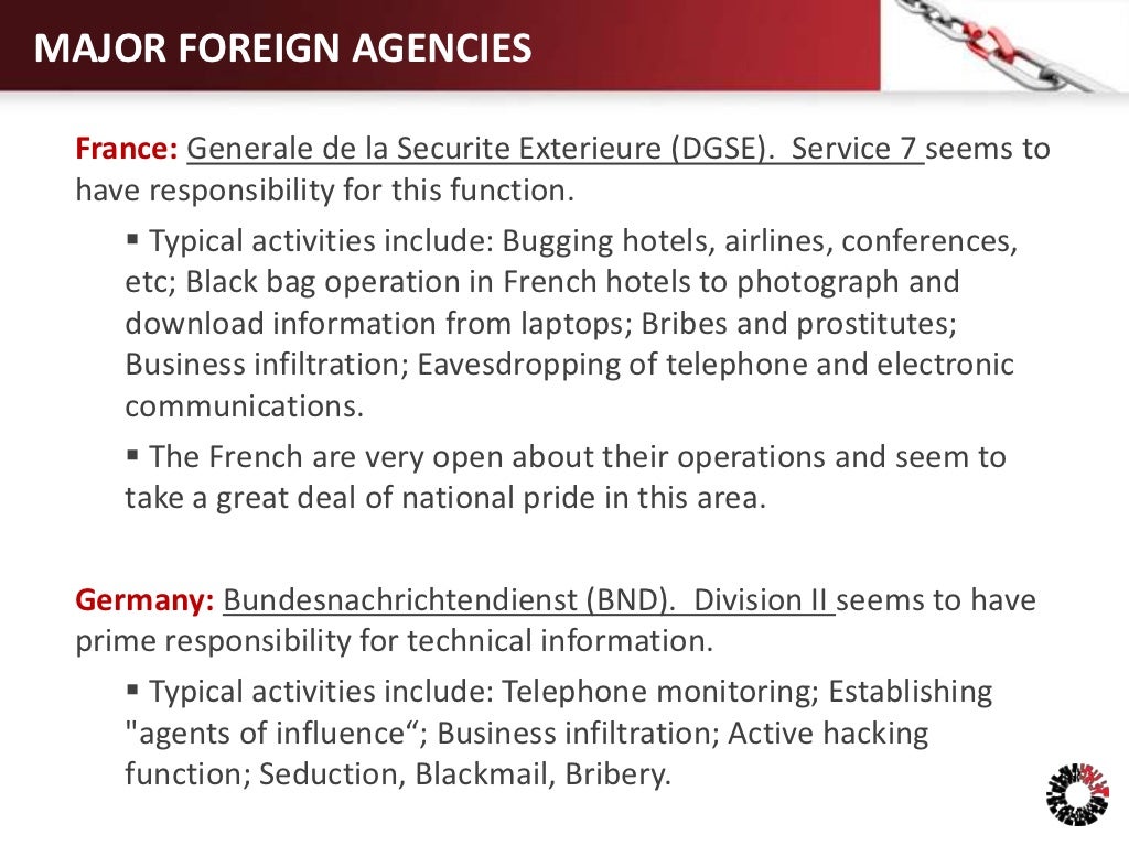 MAJOR FOREIGN AGENCIES France Generale