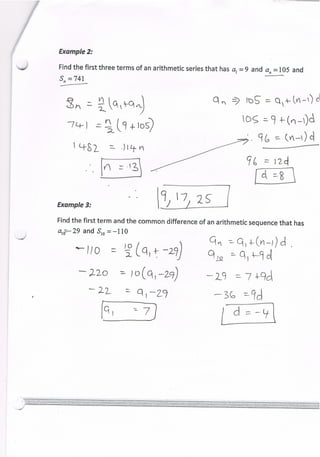 Arithmetic series problems