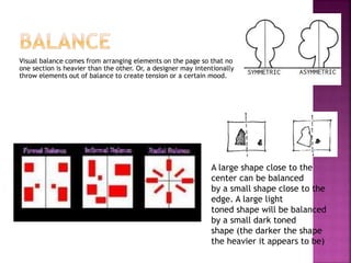Visual Balanced Cci1 lec 7 definition of design its elements and principle | PPTX