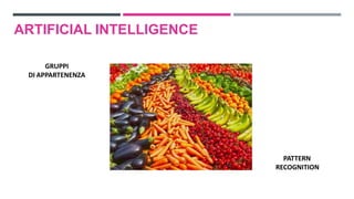 GRUPPI
DI APPARTENENZA
PATTERN
RECOGNITION
ARTIFICIAL INTELLIGENCE
 