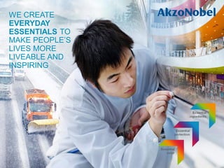 Essential
color
Essential
ingredients
Essential
protection
WE CREATE
EVERYDAY
ESSENTIALS TO
MAKE PEOPLE’S
LIVES MORE
LIVEABLE AND
INSPIRING
 